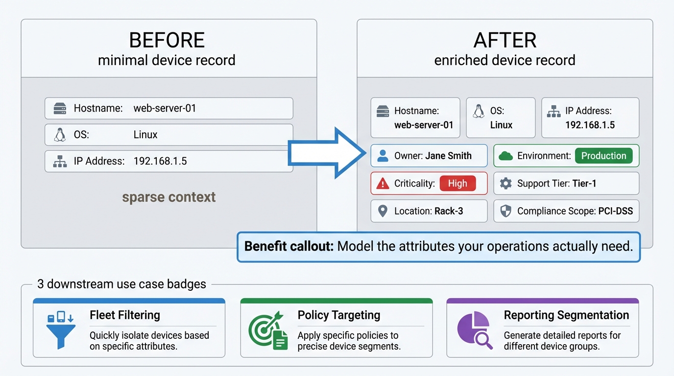 Custom metadata fields on device records