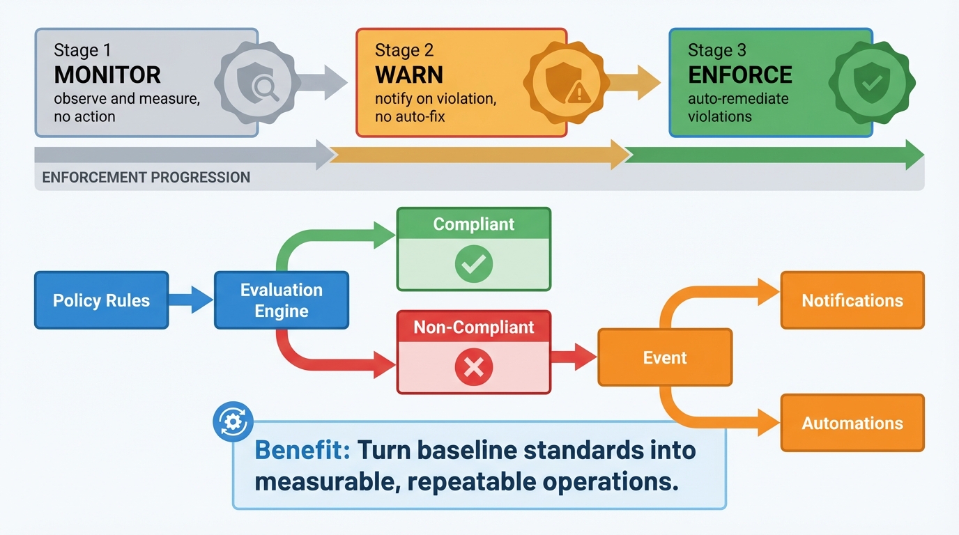 Policy compliance and remediation controls