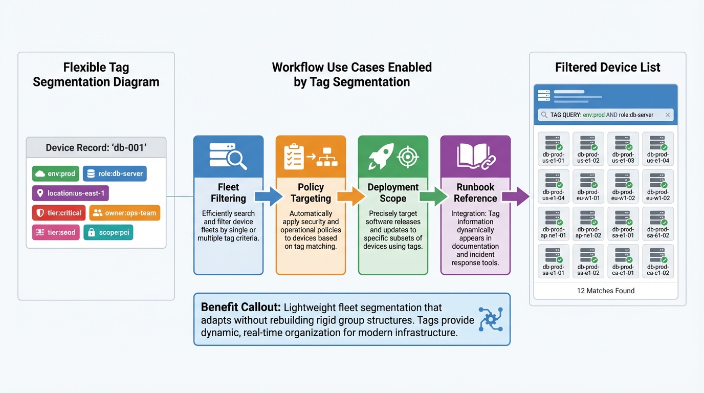 Device tags used for targeting and filtering